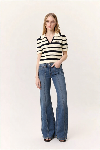 HIGH RISE FLARED JEANS