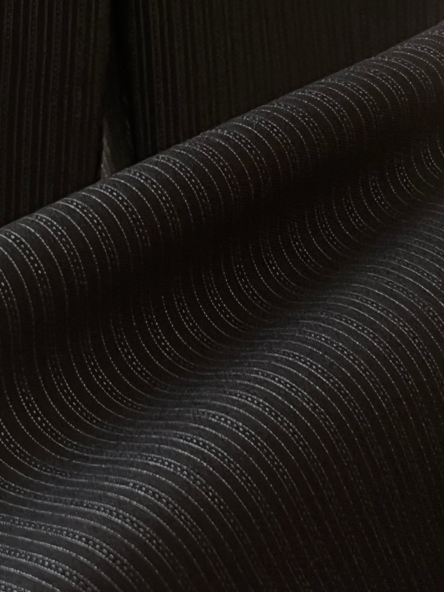 BLACK FLARED STRIPE PANTS