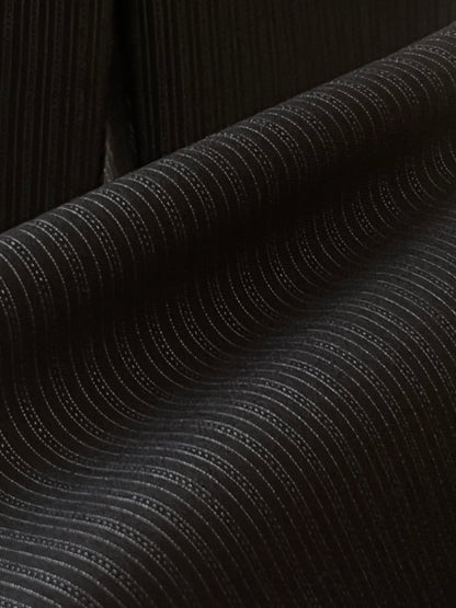 BLACK FLARED STRIPE PANTS