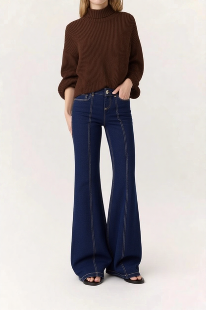 HIGH RISE FLARED JEANS