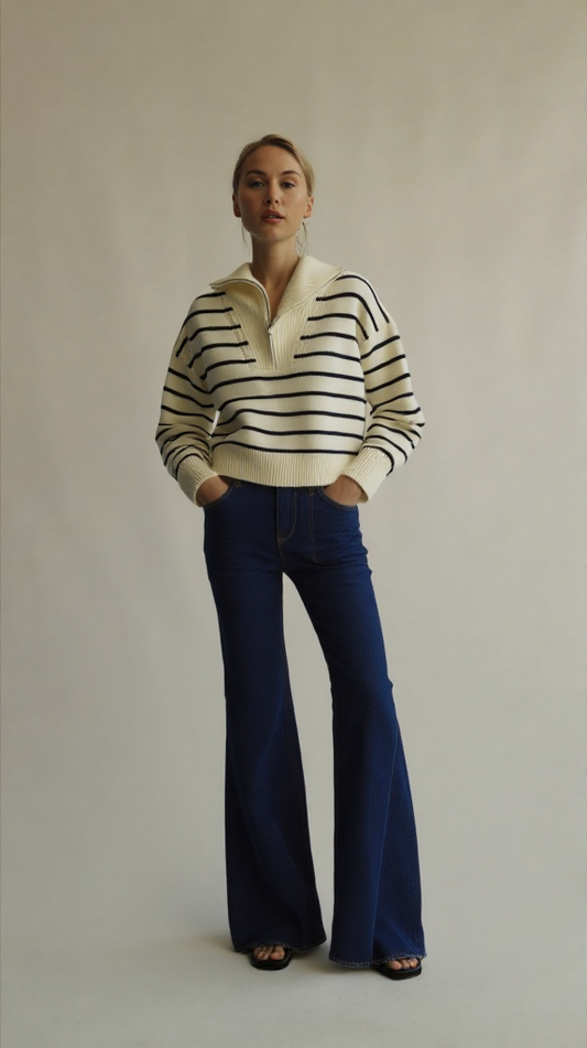 HIGH RISE FISH TAIL JEANS