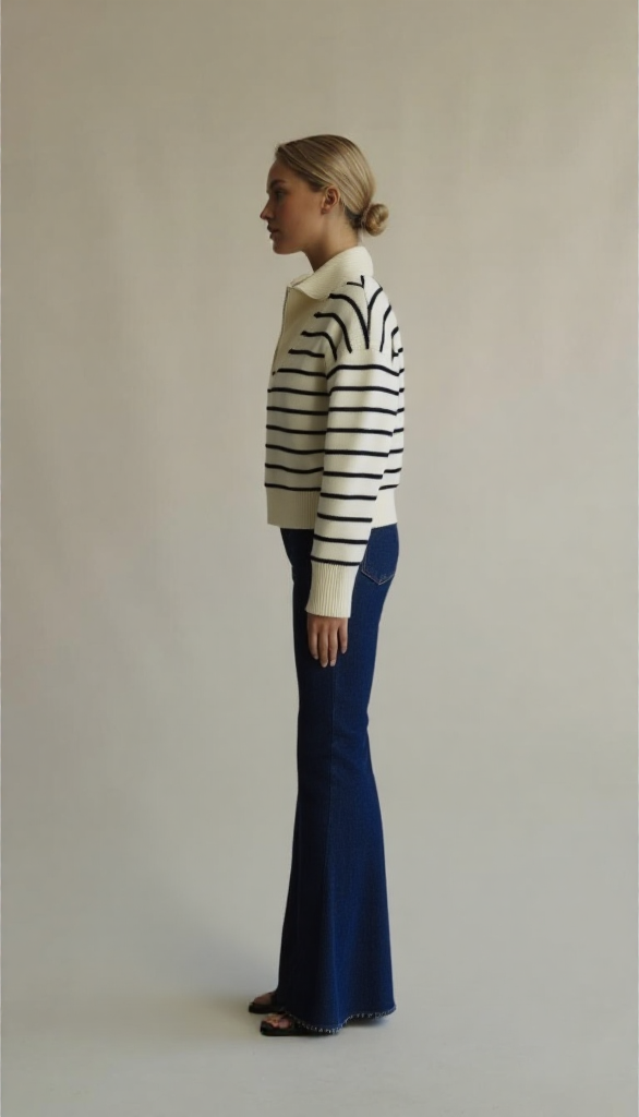 HIGH RISE FISH TAIL JEANS