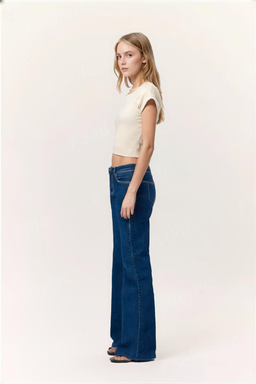 HIGH RISE FLARED JEANS
