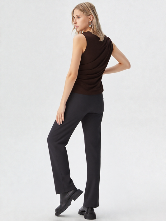 STRETCHABLE SLIM FIT STRAIGHT PANTS