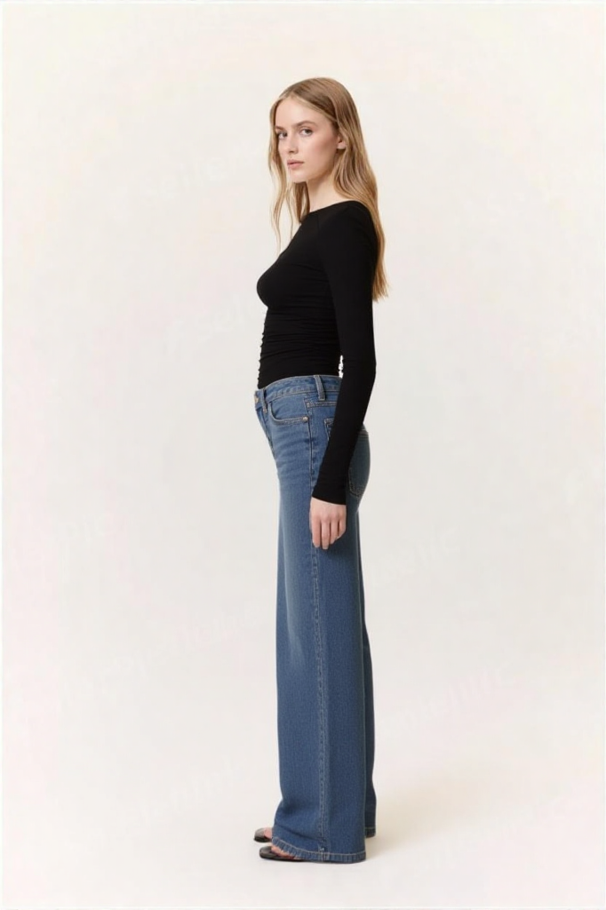 HIGH RISE FLARED JEANS